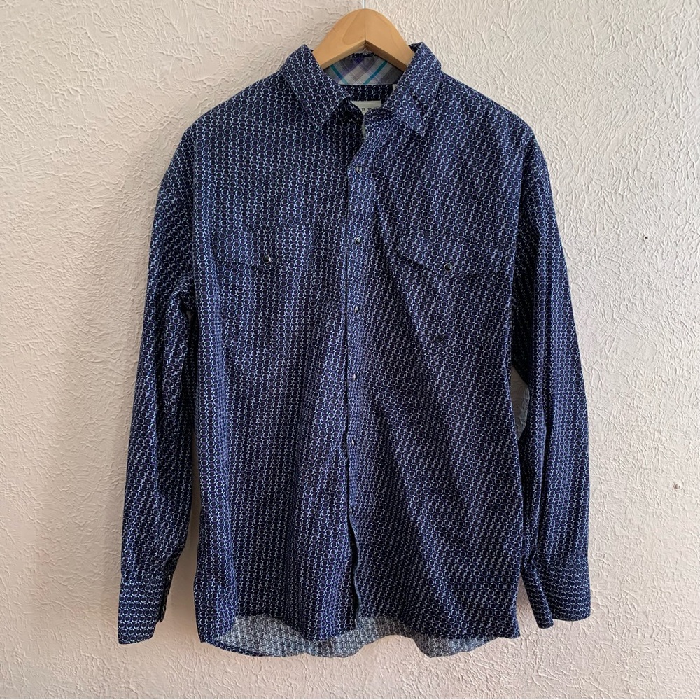 Roper purple pattern long sleeve shirt check flip cuff